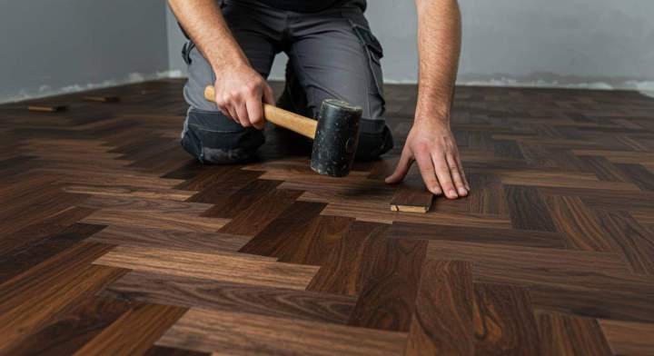 Pose de parquet, Divonne-les-Bains